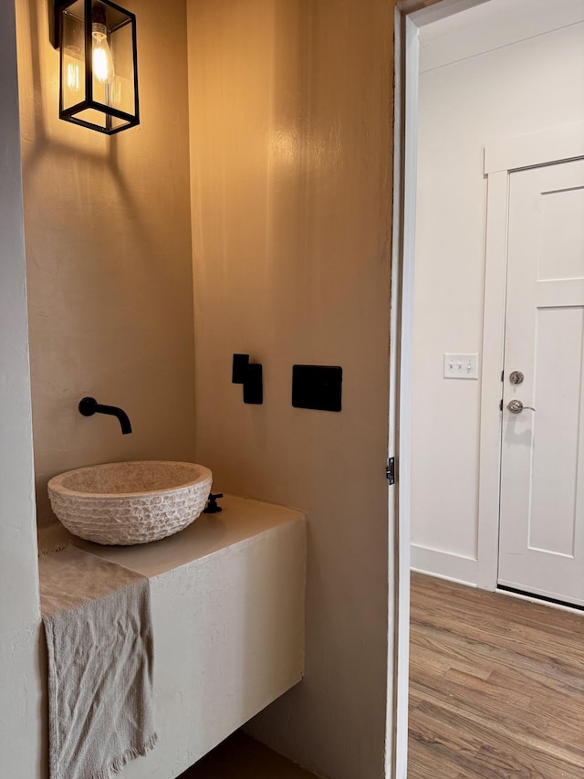 2617 Wendell Way, Chattanooga, TN 37421 - bathroom featuring wood finished floors and a sink