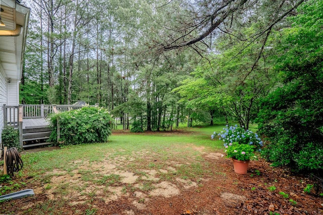 103 Paddle Wheel Ct, Cohutta, GA 30710 - view of green lawn featuring a wooden deck