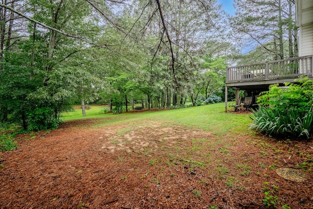 103 Paddle Wheel Ct, Cohutta, GA 30710 - view of green lawn featuring a deck