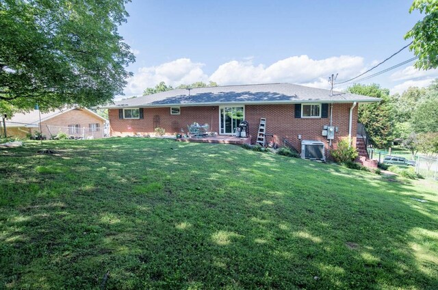 4022 Belvoir Pines Dr, Chattanooga, TN 37412 - back of house featuring brick siding and central air condition unit