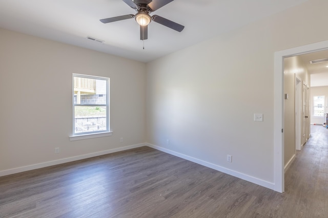 4327 Cronan Dr, Cohutta, GA 30710 - empty room with wood finished floors and a ceiling fan