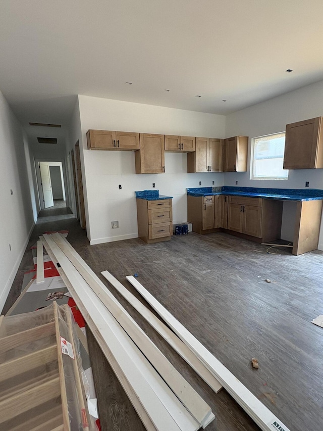4325 Cronan Dr, Cohutta, GA 30710 - kitchen with baseboards and dark wood-style flooring