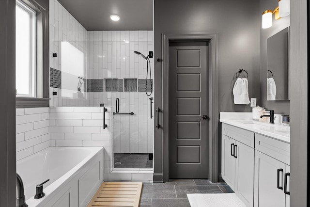 1531 Bowtie Rd, Chattanooga, TN 37421 - full bathroom featuring a bath, a stall shower, and vanity