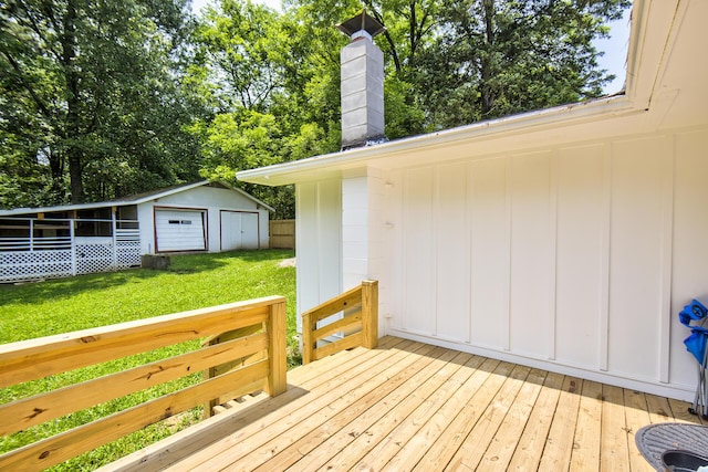 717 W James St, Rossville, GA 30741 - deck with a yard and an outbuilding