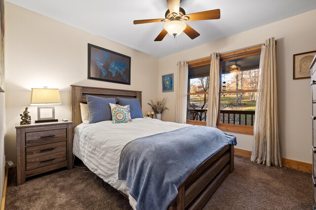 292 Log Cabin Ln Unit 14, Dunlap, TN 37327 - bedroom featuring dark carpet and ceiling fan