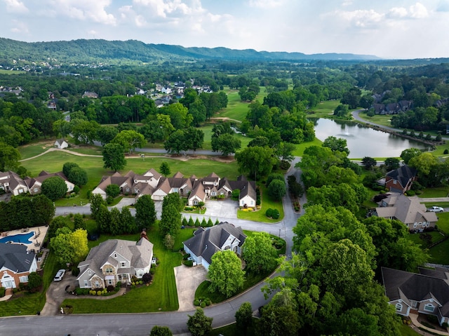 902 Cattails Dr, Ooltewah, TN 37363 - aerial perspective of suburban area with a water and mountain view