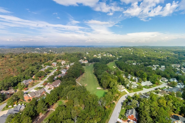 902 Cattails Dr, Ooltewah, TN 37363 - aerial view of property and surrounding area featuring nearby suburban area, a golf club, and a heavily wooded area