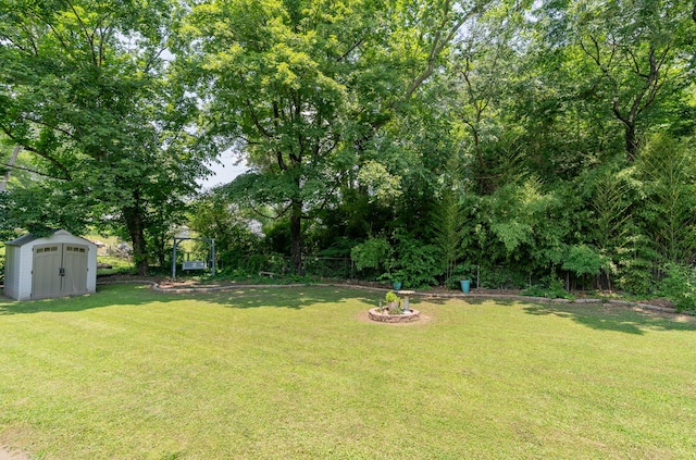 3613 Altamira Dr, Chattanooga, TN 37412 - view of green lawn featuring a storage shed