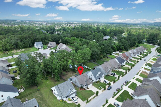 1811 Oakvale Dr, Chattanooga, TN 37421 - aerial overview of property's location featuring nearby suburban area