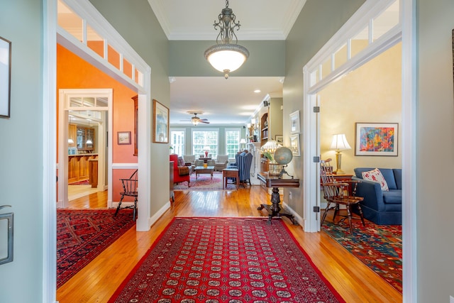 9548 Shadow Crossing Ln, Chattanooga, TN 37421 - foyer entrance featuring ornamental molding and hardwood / wood-style floors