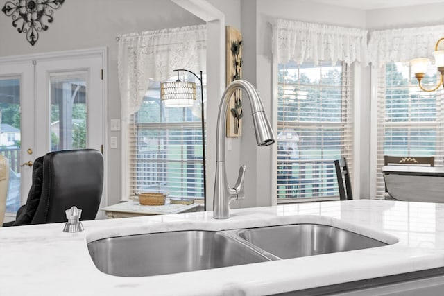 102 Water Mill Trce, Ringgold, GA 30736 - kitchen view of a sink and light stone counters
