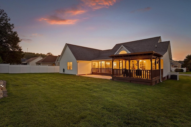 102 Water Mill Trce, Ringgold, GA 30736 - back of house with a wooden deck and a shingled roof