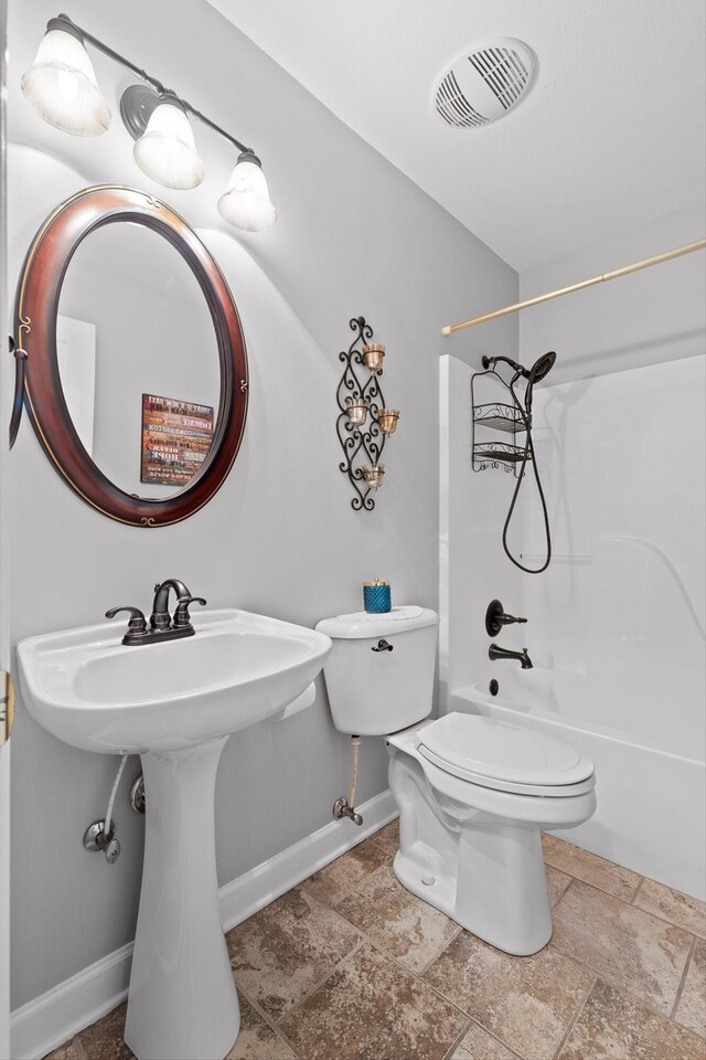 102 Water Mill Trce, Ringgold, GA 30736 - full bathroom with shower / tub combination and stone tile floors