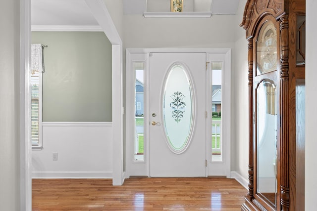 102 Water Mill Trce, Ringgold, GA 30736 - entryway with wood finished floors and ornamental molding