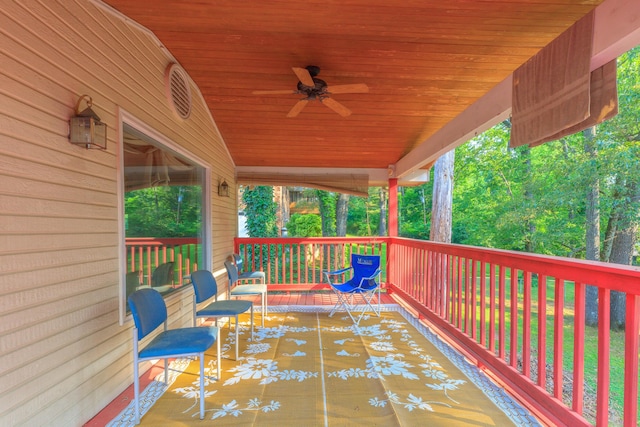 1625 Lisa Lynn Dr, Hixson, TN 37343 - wooden terrace with ceiling fan