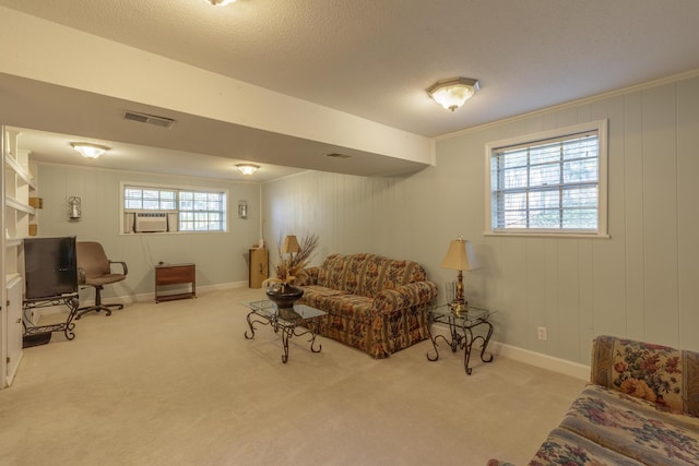 1625 Lisa Lynn Dr, Hixson, TN 37343 - carpeted living area with cooling unit and baseboards