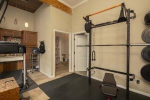 9704 Starry Way, Soddy Daisy, TN 37379 - exercise room with baseboards