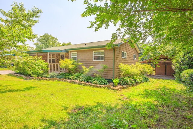 252 Valley View Dr, Dunlap, TN 37327 - ranch-style home featuring a front lawn