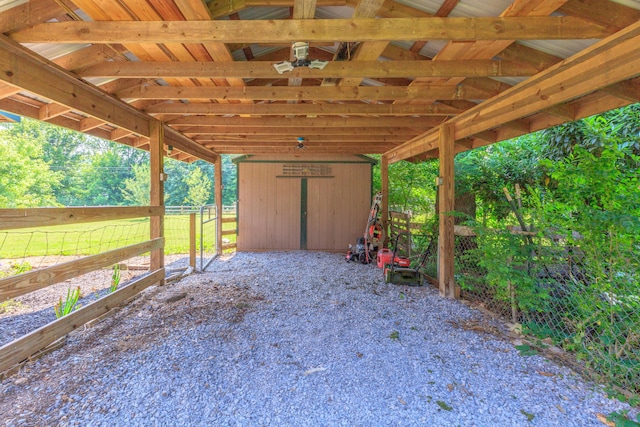 252 Valley View Dr, Dunlap, TN 37327 - view of patio with a carport and an outdoor structure