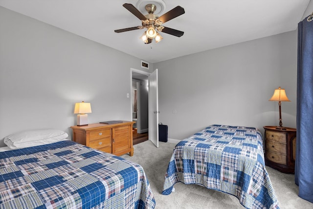 900 Mountain Creek Rd Unit P234, Chattanooga, TN 37405 - bedroom featuring light carpet, a ceiling fan, and baseboards