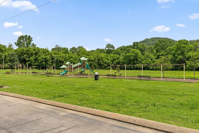 900 Mountain Creek Rd Unit P234, Chattanooga, TN 37405 - community jungle gym featuring a lawn and a wooded view