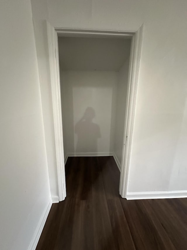 2011 Milne St, Chattanooga, TN 37406 - hall featuring dark wood-style flooring and baseboards