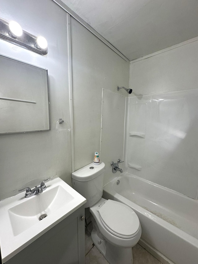 2011 Milne St, Chattanooga, TN 37406 - bathroom featuring vanity, bathing tub / shower combination, and tile patterned flooring