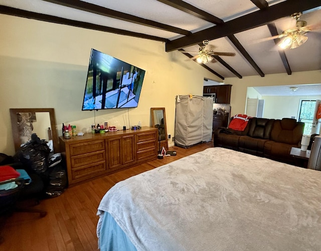 4509 Dumac Rd, Chattanooga, TN 37416 - bedroom featuring wood finished floors and a ceiling fan