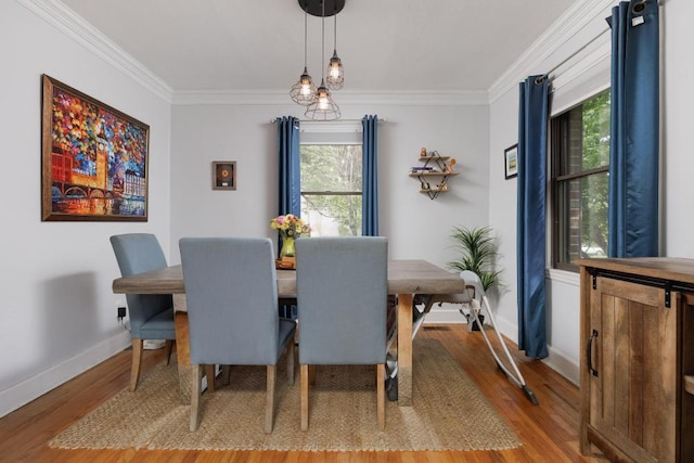 3606 Gleason Dr, Chattanooga, TN 37412 - dining area featuring ornamental molding and wood finished floors