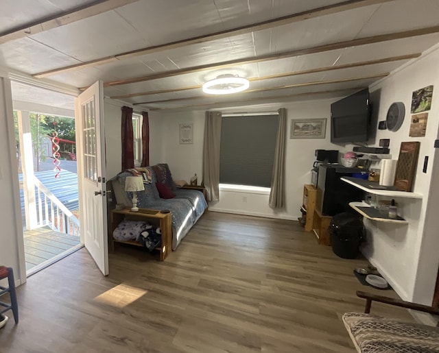 690 Ditch Gap Rd, Whitwell, TN 37397 - living area with wood finished floors