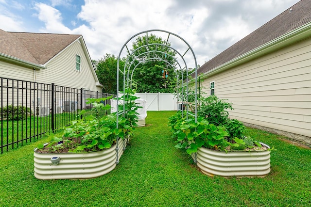 2311 Waterhaven Dr, Chattanooga, TN 37406 - fenced backyard with a vegetable garden