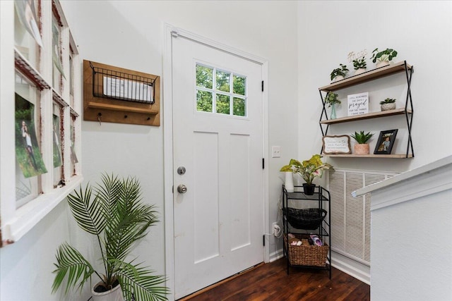 487 Ridge Rd, Lafayette, GA 30728 - foyer entrance with dark wood-type flooring and baseboards