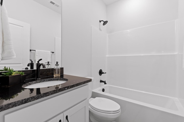 1091 Kinsey Dr, Chattanooga, TN 37421 - bathroom featuring vanity, toilet, and shower / tub combination