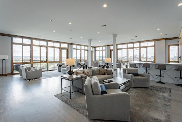 200 Manufacturers Rd Apt 507, Chattanooga, TN 37405 - lobby with a wall of windows and recessed lighting