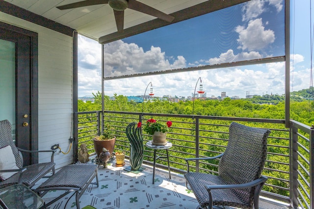 200 Manufacturers Rd Apt 507, Chattanooga, TN 37405 - balcony with ceiling fan