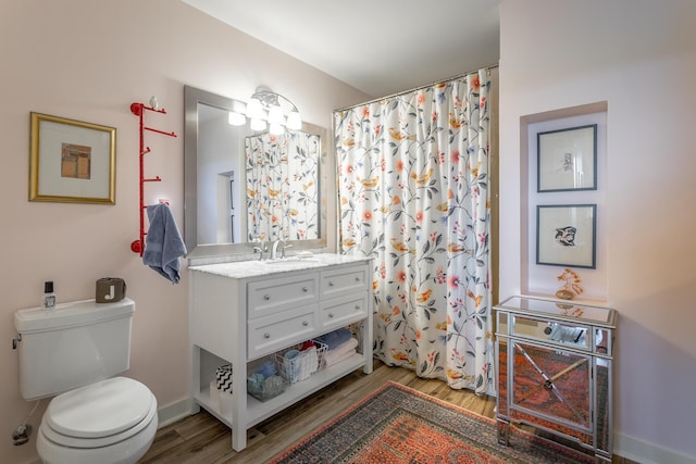 200 Manufacturers Rd Apt 507, Chattanooga, TN 37405 - bathroom with wood finished floors, vanity, and curtained shower