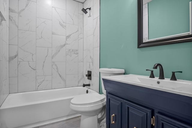 208 E Villanow St, Lafayette, GA 30728 - bathroom featuring toilet, vanity, and shower / bathtub combination
