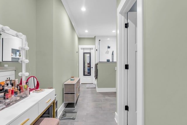 9257 Skyfall Dr, Ooltewah, TN 37363 - corridor with baseboards and recessed lighting