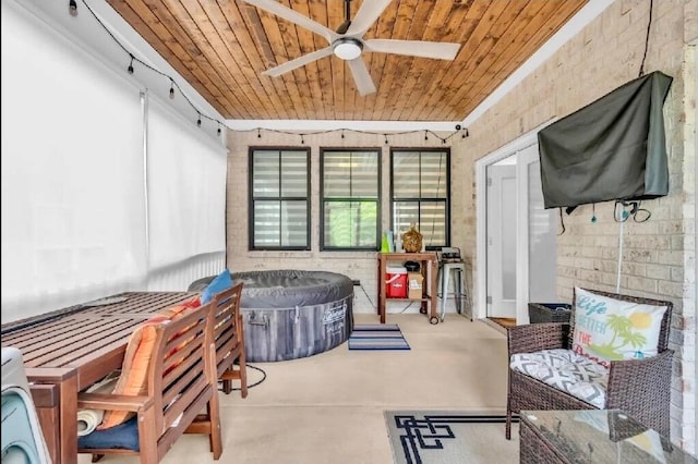 9257 Skyfall Dr, Ooltewah, TN 37363 - view of patio featuring ceiling fan