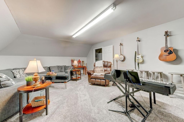 81 Arnold Rd, Rock Spring, GA 30739 - carpeted living room with lofted ceiling