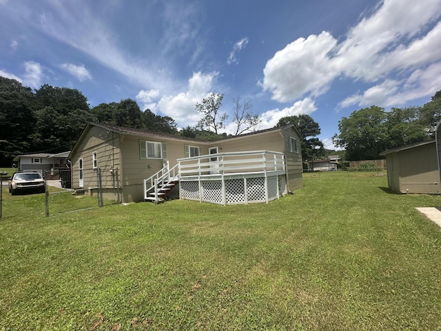 361 Gracie Ave, Ringgold, GA 30736 - rear view of property featuring a wooden deck