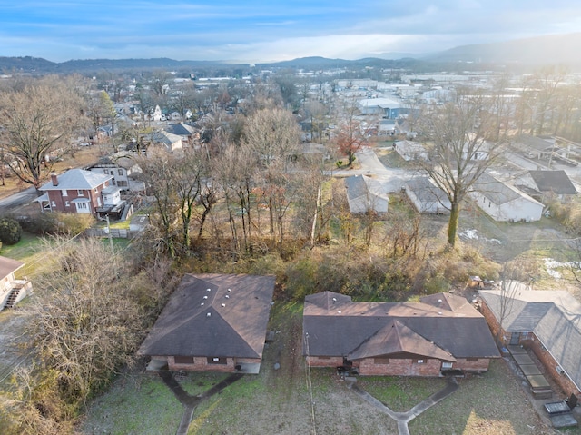 1630 E 17th St, Chattanooga, TN 37404 - aerial overview of property's location with nearby suburban area and a mountainous background