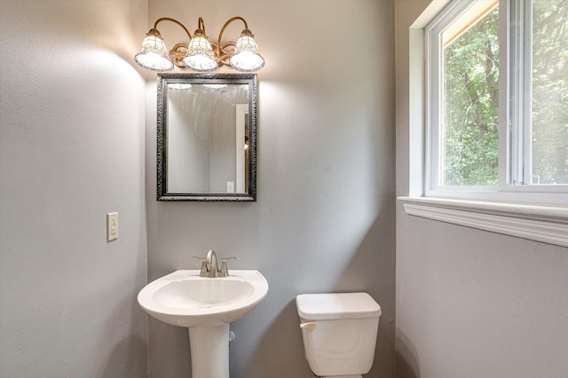 1373 Meadowood Dr, Hixson, TN 37343 - half bath with healthy amount of natural light and toilet