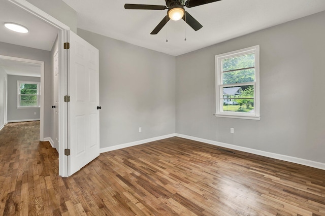 1204 Greenwood Rd, Chattanooga, TN 37411 - unfurnished room with wood finished floors, baseboards, and ceiling fan