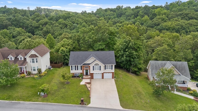 236 Stanford Dr, Flintstone, GA 30725 - aerial view of property and surrounding area with a heavily wooded area