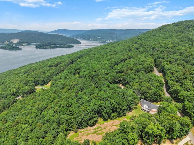 310 Bluffs Rd N, South Pittsburg, TN 37380 - bird's eye view of a water and mountain view and a heavily wooded area