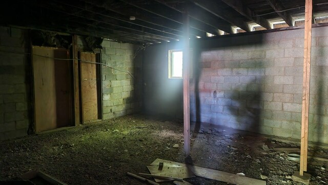1900 Garfield St, Chattanooga, TN 37404 - basement featuring concrete block wall