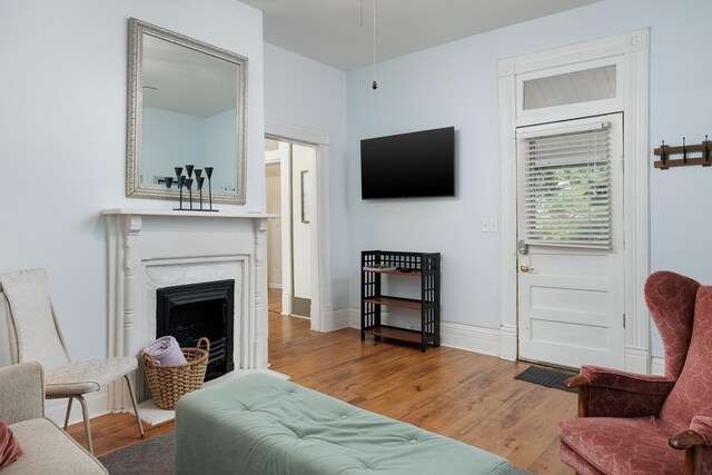 602 Oliver St, Chattanooga, TN 37405 - living area with wood finished floors and a premium fireplace