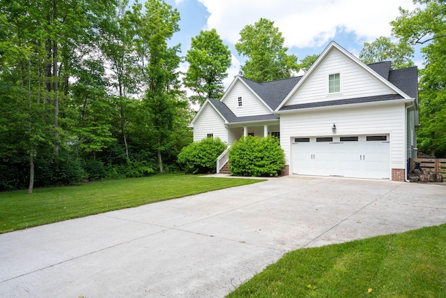 2024 Oak St, Signal Mountain, TN 37377 - traditional-style house featuring concrete driveway, a front lawn, and a shingled roof