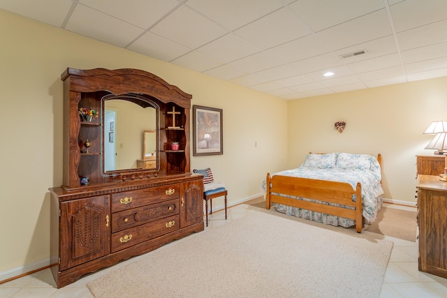 19 Lower Brow Rd, Dunlap, TN 37327 - bedroom with a paneled ceiling, baseboards, and light tile patterned floors
